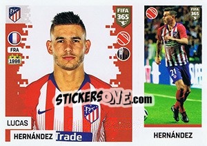 Sticker Lucas Hernández - FIFA 365: 2018-2019. Blue backs - Panini