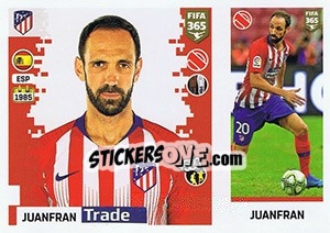 Sticker Juanfran - FIFA 365: 2018-2019. Blue backs - Panini