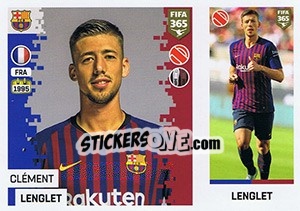 Sticker Clément Lenglet - FIFA 365: 2018-2019. Blue backs n. 61 - Panini