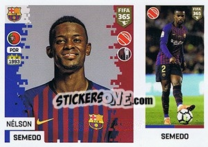 Sticker Nélson Semedo - FIFA 365: 2018-2019. Blue backs - Panini