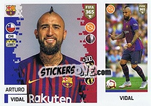 Sticker Arturo Vidal - FIFA 365: 2018-2019. Blue backs - Panini