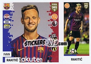 Sticker Ivan Rakitic - FIFA 365: 2018-2019. Blue backs n. 67 - Panini