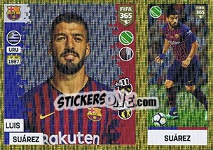 Sticker Luis Suárez - FIFA 365: 2018-2019. Blue backs - Panini