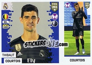 Sticker Thibaut Courtois - FIFA 365: 2018-2019. Blue backs - Panini