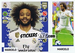 Sticker Marcelo - FIFA 365: 2018-2019. Blue backs n. 78 - Panini