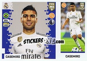 Sticker Casemiro - FIFA 365: 2018-2019. Blue backs n. 84 - Panini