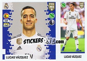 Sticker Lucas Vázquez - FIFA 365: 2018-2019. Blue backs n. 88 - Panini