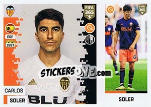 Sticker Carlos Soler - FIFA 365: 2018-2019. Blue backs n. 97 - Panini