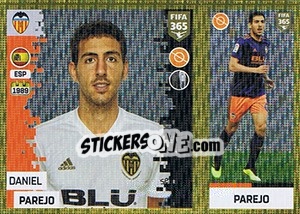 Sticker Daniel Parejo - FIFA 365: 2018-2019. Blue backs - Panini