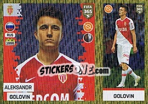 Sticker Aleksandr Golovin - FIFA 365: 2018-2019. Blue backs n. 115 - Panini
