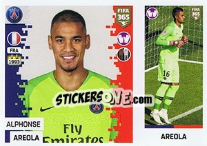 Sticker Alphonse Areola - FIFA 365: 2018-2019. Blue backs - Panini