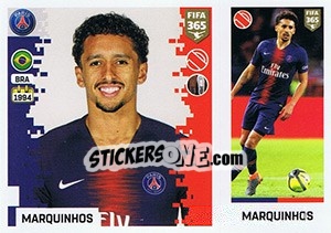 Sticker Marquinhos - FIFA 365: 2018-2019. Blue backs n. 124 - Panini
