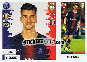 Sticker Thomas Meunier - FIFA 365: 2018-2019. Blue backs - Panini