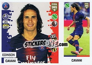 Sticker Edinson Cavani - FIFA 365: 2018-2019. Blue backs - Panini