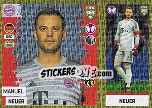 Sticker Manuel Neuer - FIFA 365: 2018-2019. Blue backs n. 138 - Panini