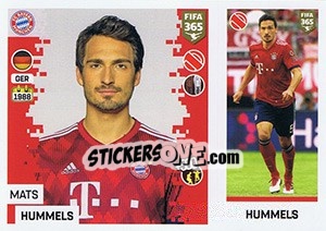 Sticker Mats Hummels - FIFA 365: 2018-2019. Blue backs - Panini