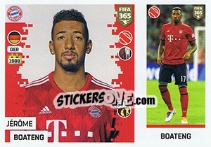 Sticker Jérôme Boateng - FIFA 365: 2018-2019. Blue backs n. 140 - Panini