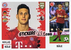 Sticker Niklas Süle - FIFA 365: 2018-2019. Blue backs - Panini