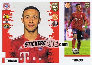 Sticker Thiago Alcántara - FIFA 365: 2018-2019. Blue backs n. 145 - Panini