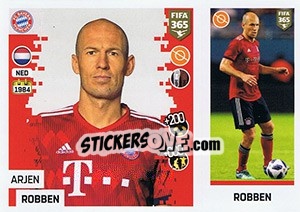 Sticker Arjen Robben - FIFA 365: 2018-2019. Blue backs - Panini