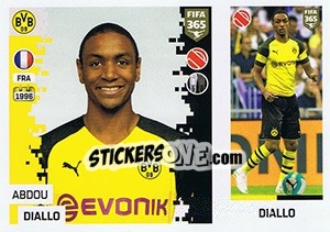 Sticker Abdou Diallo - FIFA 365: 2018-2019. Blue backs n. 156 - Panini