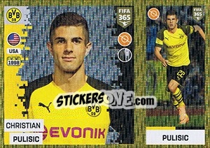 Sticker Christian Pulisic - FIFA 365: 2018-2019. Blue backs - Panini