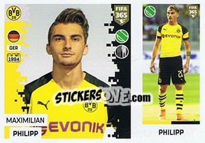 Sticker Maximilian Philipp - FIFA 365: 2018-2019. Blue backs n. 168 - Panini