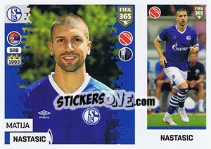 Sticker Matija Nastasic - FIFA 365: 2018-2019. Blue backs n. 174 - Panini