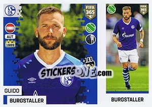 Sticker Guido Burgstaller - FIFA 365: 2018-2019. Blue backs - Panini