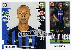 Sticker Miranda - FIFA 365: 2018-2019. Blue backs - Panini