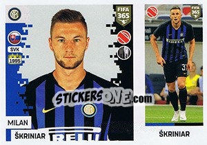 Sticker Milan Škriniar - FIFA 365: 2018-2019. Blue backs - Panini