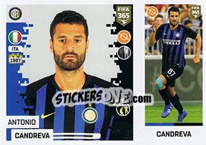 Sticker Antonio Candreva - FIFA 365: 2018-2019. Blue backs n. 195 - Panini