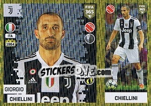 Sticker Giorgio Chiellini - FIFA 365: 2018-2019. Blue backs n. 203 - Panini