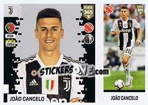 Sticker João Cancelo - FIFA 365: 2018-2019. Blue backs n. 205 - Panini