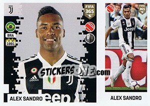 Sticker Alex Sandro - FIFA 365: 2018-2019. Blue backs - Panini