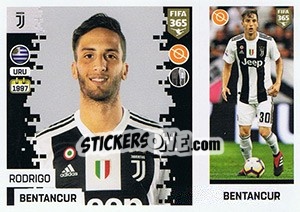 Sticker Rodrigo Bentancur - FIFA 365: 2018-2019. Blue backs n. 208 - Panini