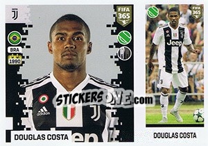 Sticker Douglas Costa - FIFA 365: 2018-2019. Blue backs n. 213 - Panini