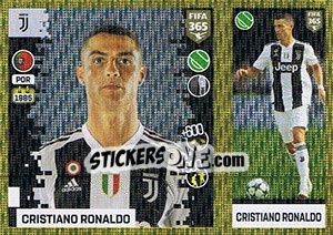 Sticker Cristiano Ronaldo - FIFA 365: 2018-2019. Blue backs n. 214 - Panini