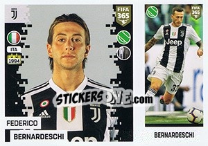 Sticker Federico Bernardeschi - FIFA 365: 2018-2019. Blue backs n. 215 - Panini