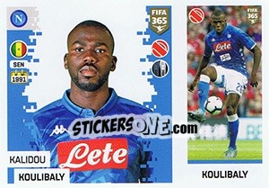 Sticker Kalidou Koulibaly - FIFA 365: 2018-2019. Blue backs n. 220 - Panini
