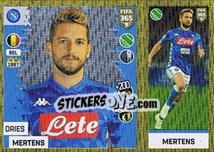Sticker Dries Mertens - FIFA 365: 2018-2019. Blue backs n. 230 - Panini