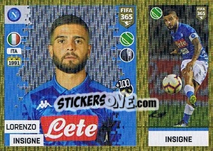 Sticker Lorenzo Insigne - FIFA 365: 2018-2019. Blue backs n. 231 - Panini