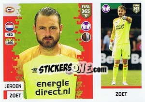 Sticker Jeroen Zoet - FIFA 365: 2018-2019. Blue backs - Panini
