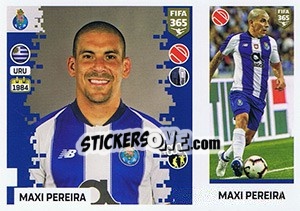 Sticker Maxi Pereira - FIFA 365: 2018-2019. Blue backs n. 251 - Panini