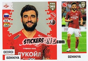 Sticker Georgi Dzhikiya - FIFA 365: 2018-2019. Blue backs n. 270 - Panini