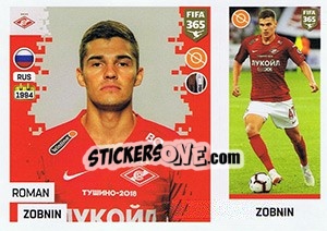 Sticker Roman Zobnin - FIFA 365: 2018-2019. Blue backs - Panini