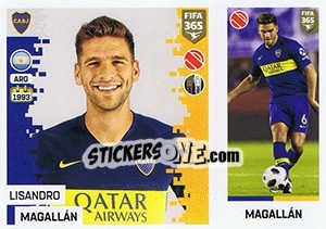 Sticker Lisandro Magallán - FIFA 365: 2018-2019. Blue backs - Panini