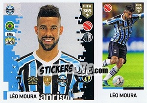 Cromo Léo Moura - FIFA 365: 2018-2019. Blue backs - Panini