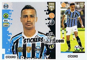 Sticker Cícero - FIFA 365: 2018-2019. Blue backs - Panini