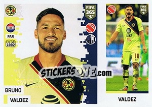 Sticker Bruno Valdez - FIFA 365: 2018-2019. Blue backs - Panini